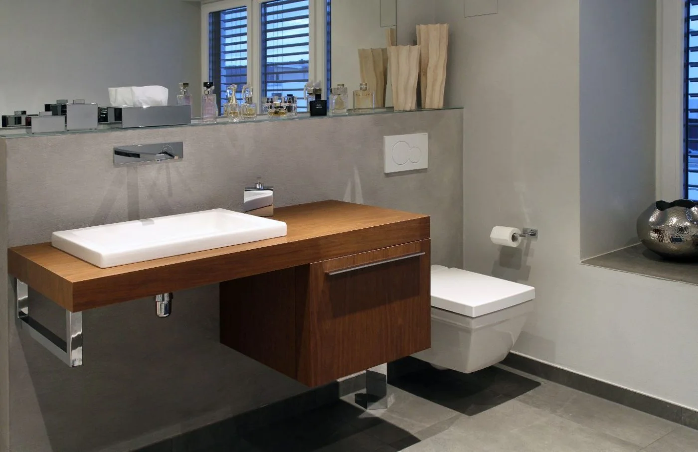 Renovated bathroom in Schweich with a built-in bath