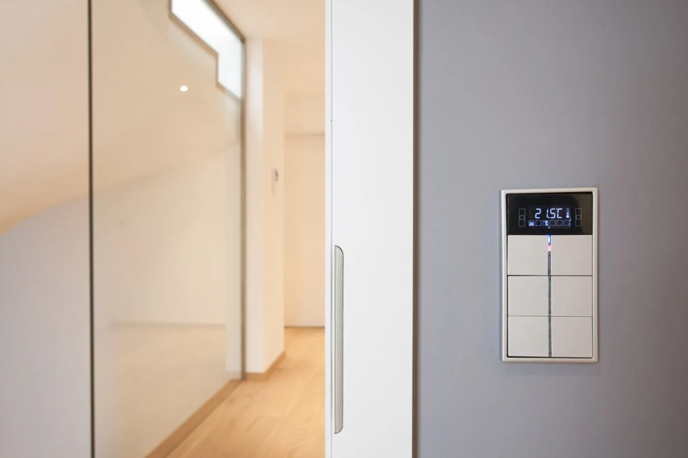 Building-automation control panel in a private house